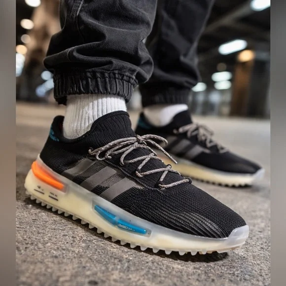 Adidas NMD S1 Sneakers Black Orange Teal Men’s US 11.5 IF3092 Lifestyle Shoes - Picture 16 of 16